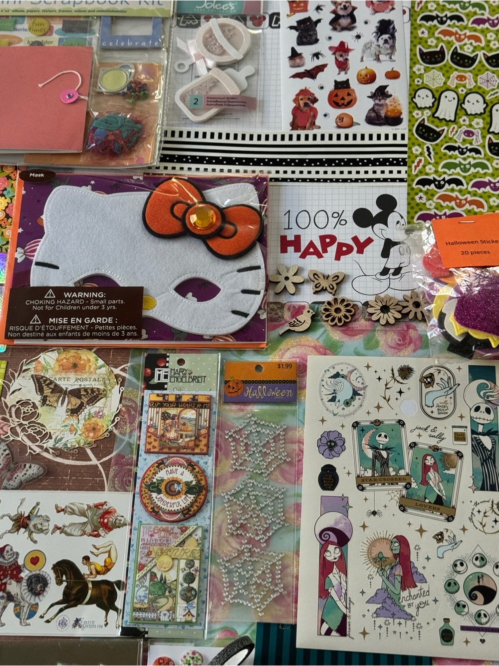 Scrapbooking LARGE lot Jolees DisneyMickey Princesses HelloKitty Papyrus ALL NEW - Picture 2 of 8